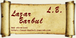 Lazar Barbul vizit kartica